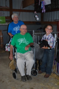 Dad and the "right"color of brown pants at the 2012 Eau Claire County Fair. 