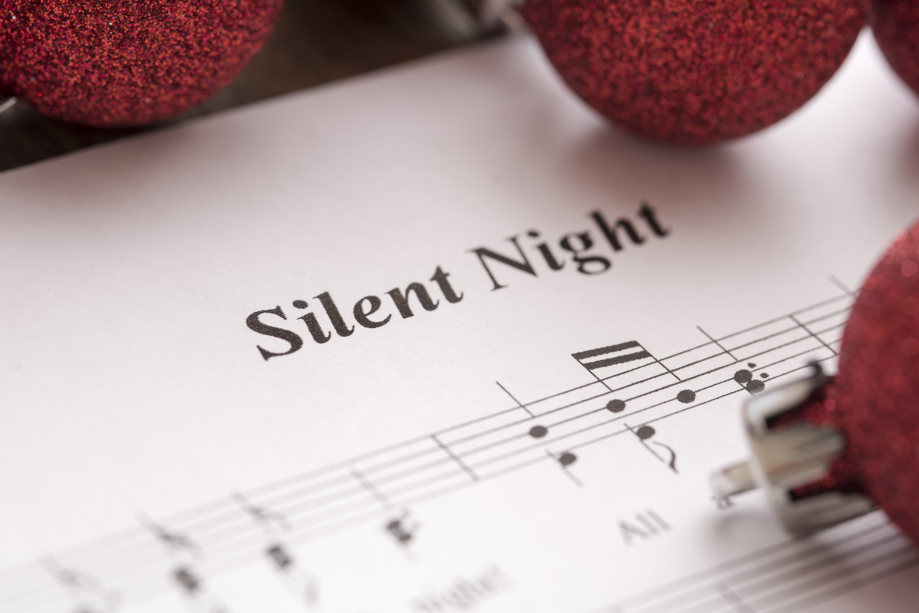 Silent Night music score background
